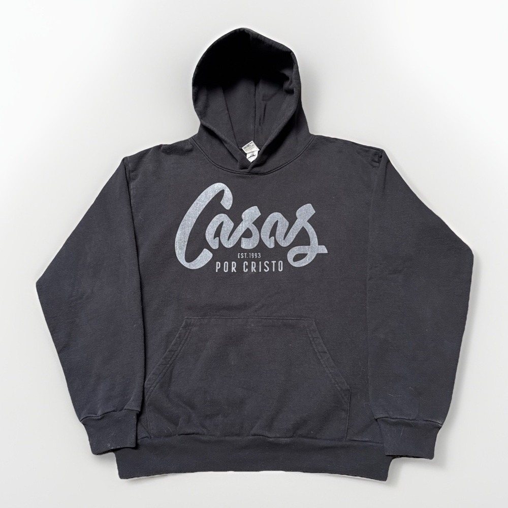 Los Angeles Apparel 14oz Hoodie Mens Large‎ Black Heavy Fleece Blank